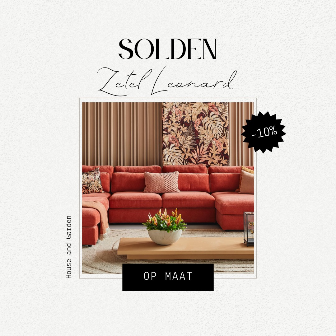 Onze bestseller Leonard scoor je nu tijdens de solden aan 10% korting! 🤩 Laat de opstelling of kleur je niet afschrikken want deze zetel kan je volledig naar jouw wensen op maat laten maken. Verschillende kleuren, stoffen en opstellingen mogelijk!

Ontdek alle mogelijkheden in onze toonzaal te Wetteren.